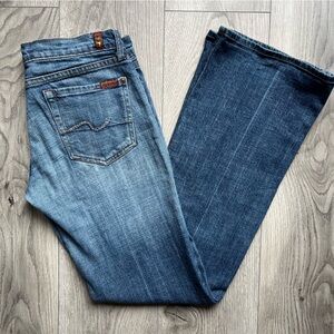 7 for all mankind low rise bootcut jeans embellished western Y2K boho